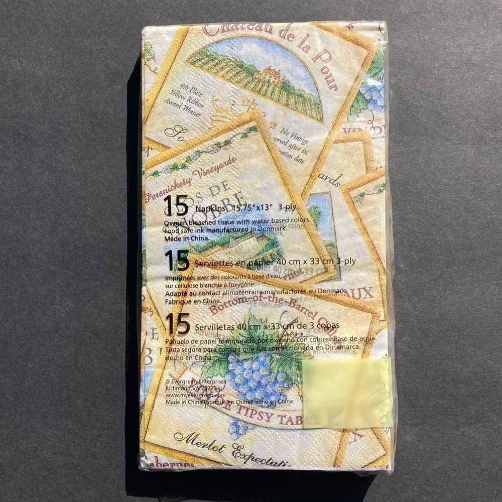 2 Packages Cypress Home Guest Napkins Paper Wine Theme Party Crafts Funny New